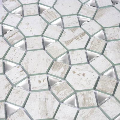 Carreau de mosaïque déco en verre art déco 3,5 x 4,5