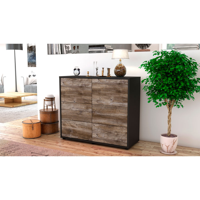 Reposa 92cm Sideboard, Anthracite/Driftwood