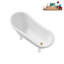 Baignoire de trempage en acrylique sur pieds 53 po avec bonde, pattes et plateau en bambou Streamline-72770254-76285533