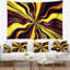 Tapisserie imaginaire jaune noir mauve Abstract-28505939