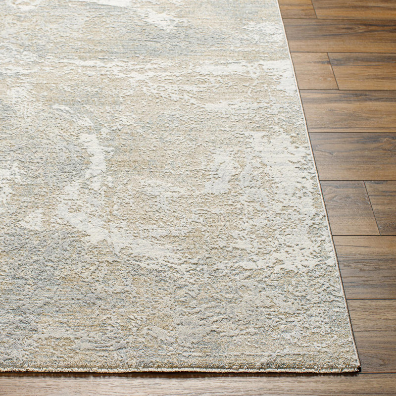 Avia Cream/Light Gray Area Rug, Rectangle 10' x 13'11"