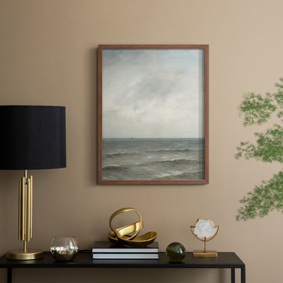 «Vintage Nautical Print III», reproduction encadrée - bois massif