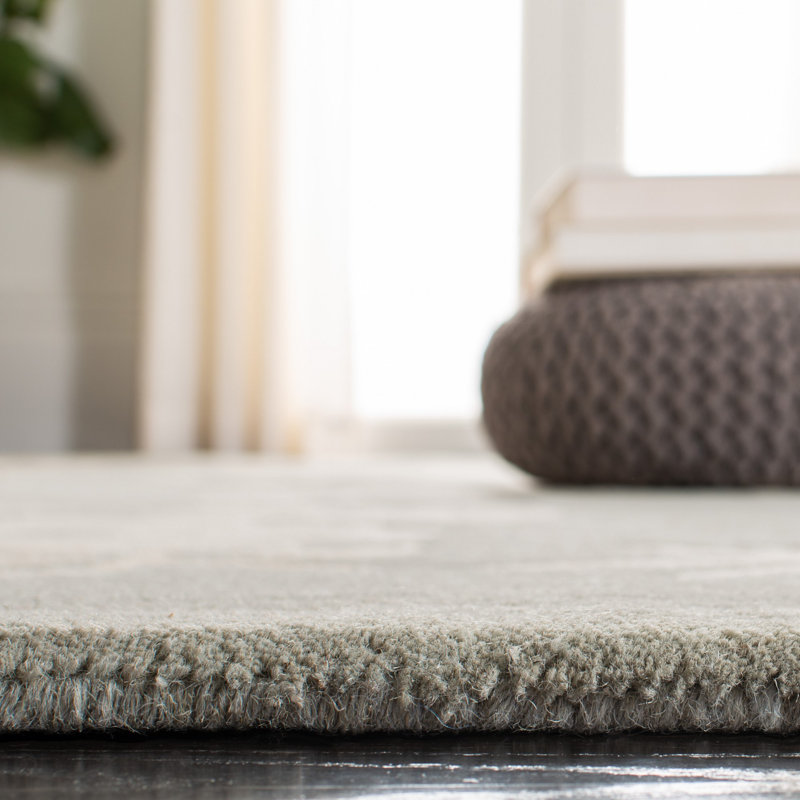 Avayah Soho Hand Tufted Wool And Viscose Floral Rug, Rectangle 5' x 8'