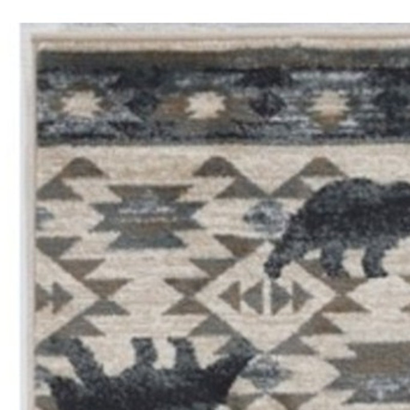 Tapis en polypropylène ivoire ou bleu