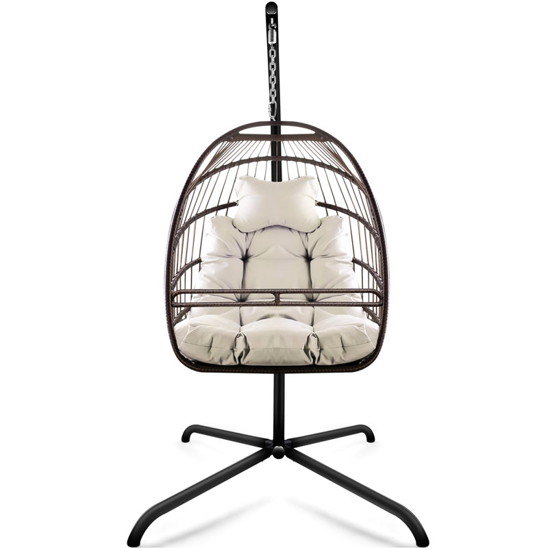 Chaise suspendue avec support - Coussin et coussin épais pour siège confortable