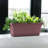 Vaneka 18-in Width Plastic Fluted Window Box Planter With Saucer Tray-1065338177
