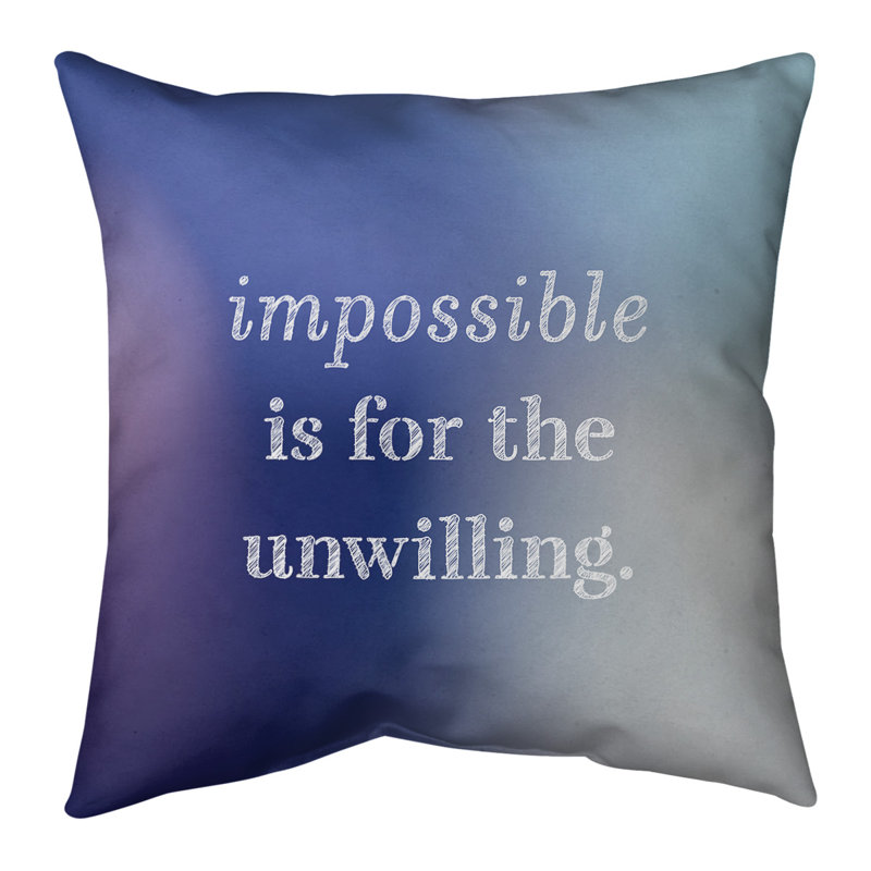 Coussin de sol, 28 po x 28 po, Bleu / Gris