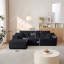 Canapé modulaire 104 po avec méridienne en L 104 po, canapé modulaire moderne avec assise profonde et sièges rembourrés-510393298