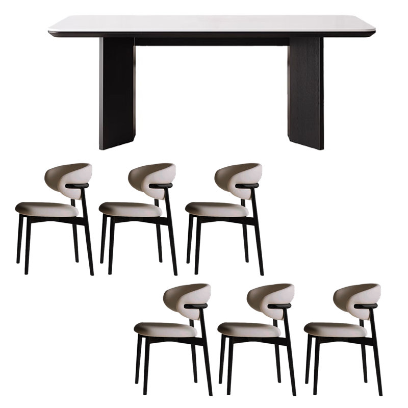 Table minimaliste nordique en bois massif, H 29,53 po x L 63 po x l 31,5 po