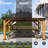 13 ft. W x 15 ft. D Outdoor Spruce Wood Gazebo with Galvanized Steel Hardtop-109242042