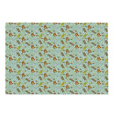 Ambesonne Cartoon Cutting Board Large Size Bear Fox and Bunny Multicolor