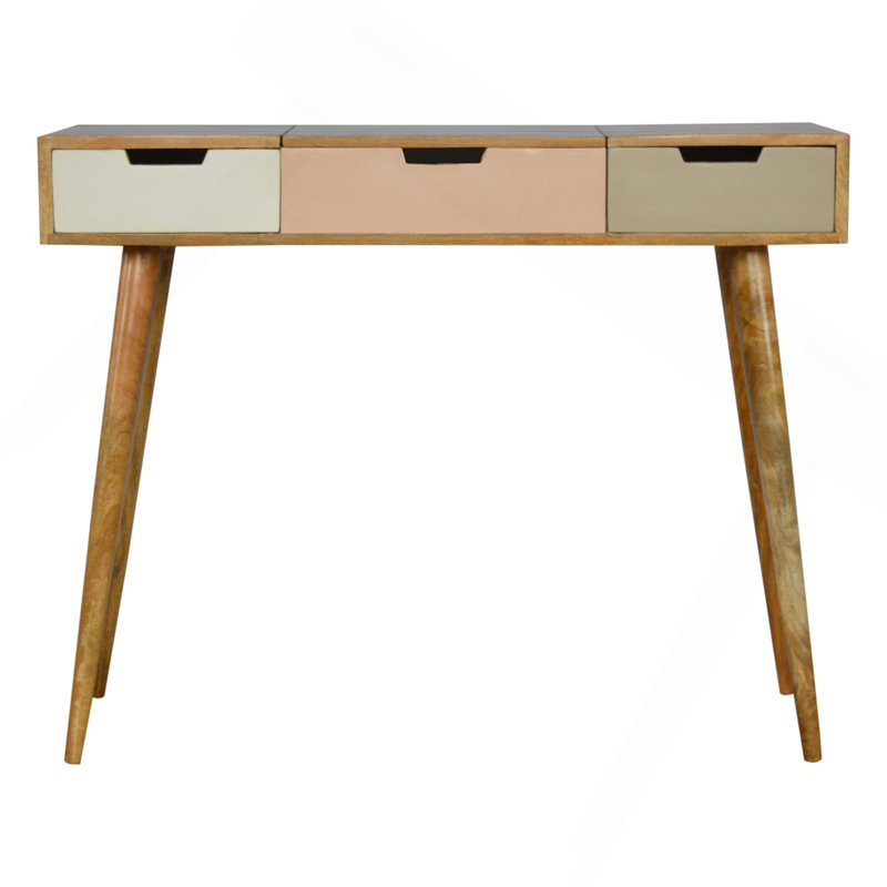 Soild Wood Pink Gradient Dressing Table