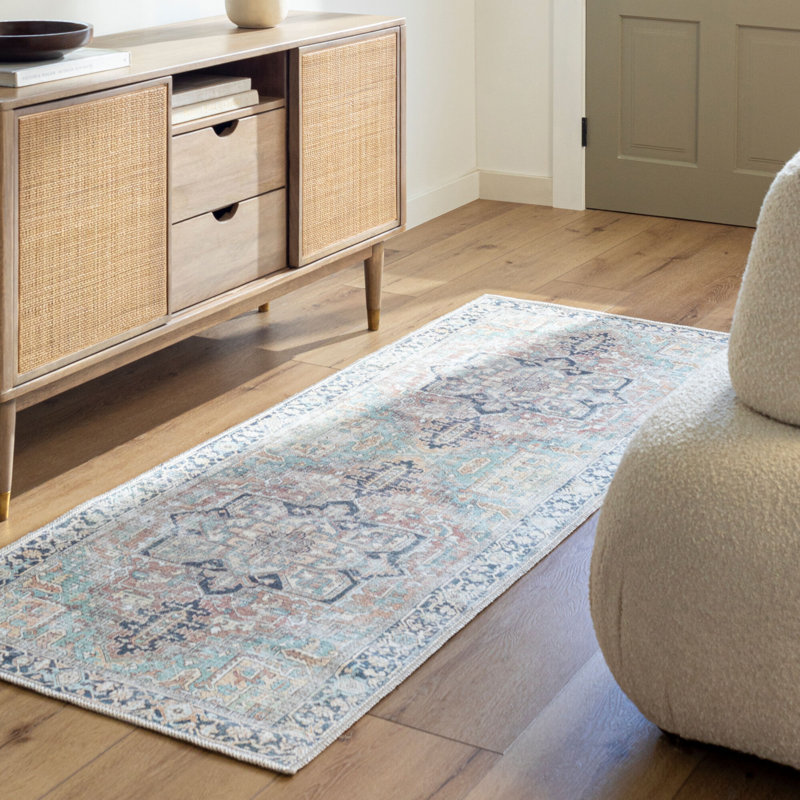 Outdoor Modern Boho Brick Rug, Runner 80 x 220cm