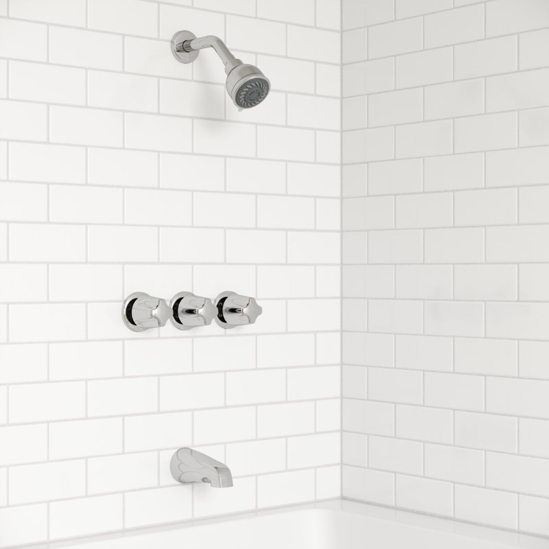 Robinet de baignoire et de douche à double fonction avec garniture