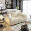 Velours côtelé 82,7 po beige à 3 places, canapé-lit moderne et confortable, fauteuil convertible, rembourrage en mousse haute densité, rembourrage en mousse confortable avec plusieurs coussins, repose-pieds assortis, idéal pour regarder la télévision-848373033