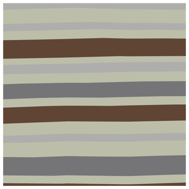 Tapis de bain à rayures brun-gris, L 34 po x L 21 po