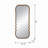 31.4X1.4X74" Wooden Floor Mirror With Unique Brown Frame