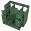 Meuble-lavabo 36 po sans lavabo, base d'armoire seulement, six tiroirs, diviseur de tiroir multifonctionnel, tablette réglable, vert-737884205