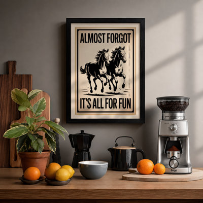 Galloping Horses Vintage - Framed Print