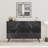 Modern Console Table, Bendir Color, 48.4 x 30.5 x 13.8 inches | 100% Melamine Coated Particle Board, Soft-Close Hinges & Push to Open Doors | Stylish Black Marble Design, Perfect for Entryway & Living Room