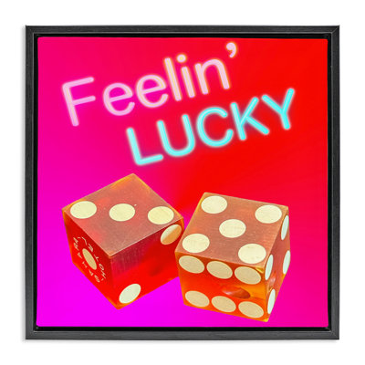 «Feelin 'Lucky With Dice», art mural encadré flottant par Graffi * Tee Studios