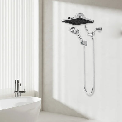 13'' High Pressure 5-Spray Rainfall Shower Head,With 10-Mode Handheld Spray,12'' Adjustable Extension Arm, 71'' Hose