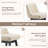 360°Bar Counter Stool with Solid Wood Frame-534398503