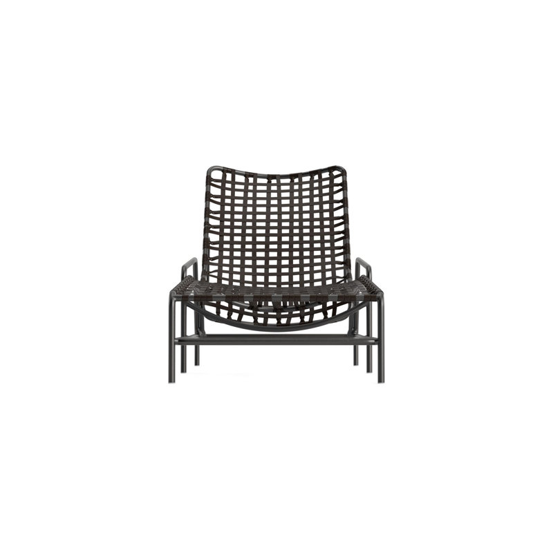 Kantan Outdoor Chaise Lounge, Coffee/Textured Pewter