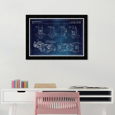 " Batmobile And Accessories 1990 Chalkboard Toys "