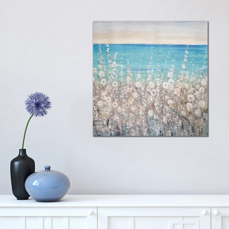 Flowers By The Sea I by Tim OToole - Wrapped Canvas Painting, 45.72 cm H x 45.72 cm W x 1.91 cm D