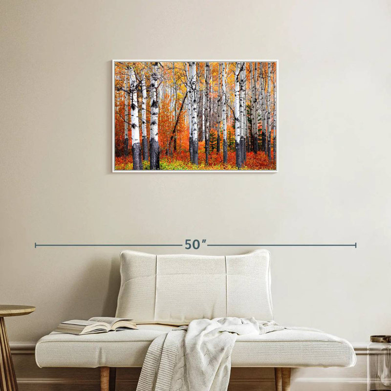 Forêt de trembles de Banff, Cadre flottant blanc, 31 po x 21 po