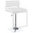Alameda Chrome And White Adjustable Bar Stool