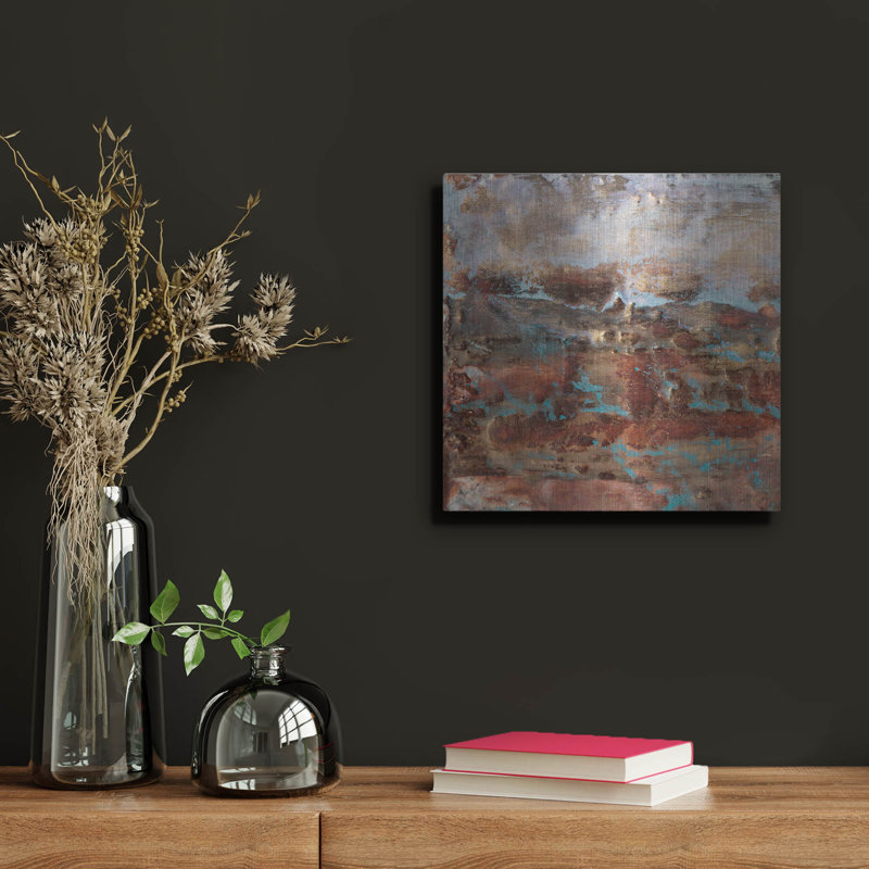 «Dusky Horizon 1» par Alicia Ludwig, art mural en métal, H 12 po x l 12 po