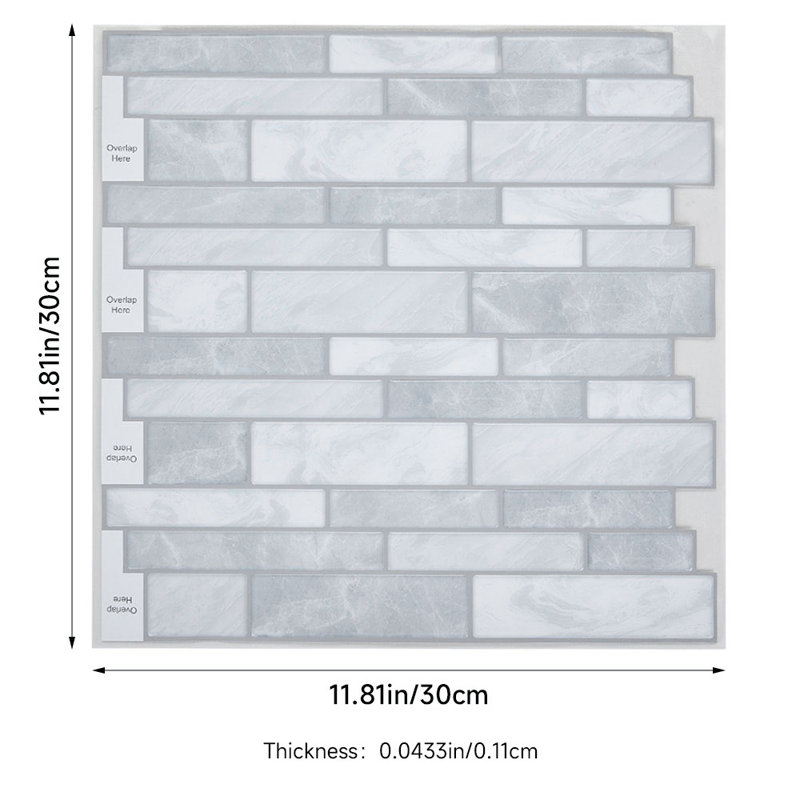 30cm x 30cm Wallpaper Tile, Grey