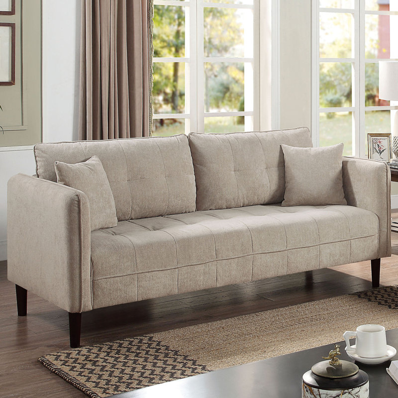 Canapé Araujo, Chenille beige, H 35 po x l 51 po x P 33 po