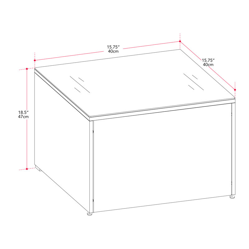 Wicker Patio Square Side Table