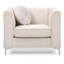 Fauteuil contemporain incliné ivoire-1810888693