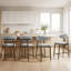 25' Upholstered Counter Stool with Curved Back and Solid Wood Base-467055010-467055038