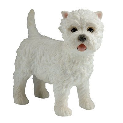 3,74 pouces L White West Highland White Terrier en résine