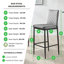 Milton Luxury Breakfast Bar Stool in Quilted Design Velvet Silver Leg - Modern Chic Kitchen-1176481387