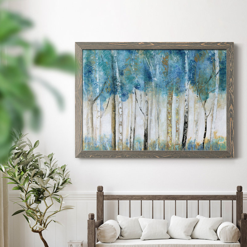 Magical Wood - Peinture sur toile encadrée, H 31,5 po x l 23,5 po x P 1,5 po, Gris