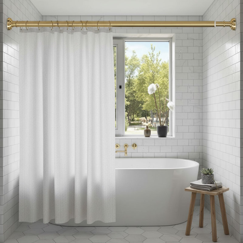 84cm Straight Wall Shower Curtain Pole