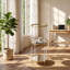 Mirrored Glass Top End Table
