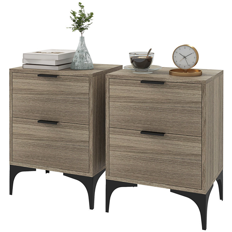 40cm W Manufactured Wood Bedside Table
