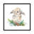 Floppy Eared Bunny On Greenery - Painting on Canvas-1073706152-1073706154