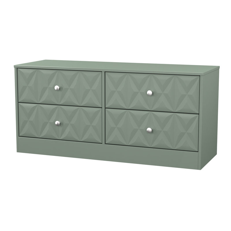 Bohde 115 cm W Chest of 4 Drawers, Green