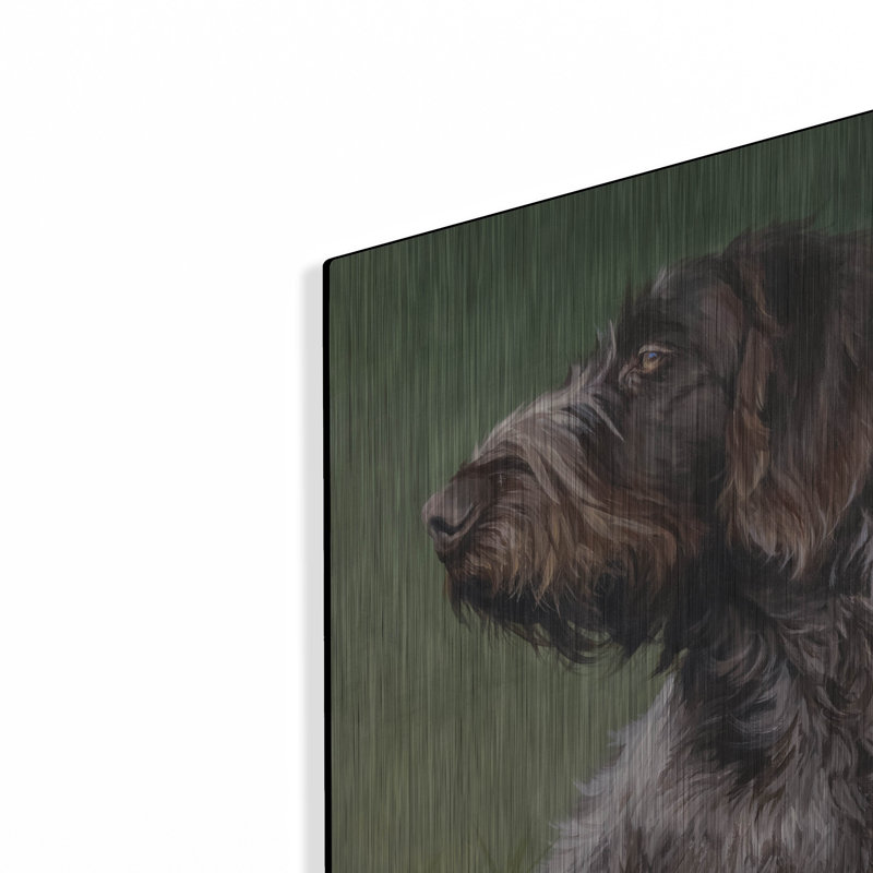Art mural en métal Winston Porter «Dogs German Wirehaired Pointer» par Lindsay Kivi, H 24 po x l 16 po