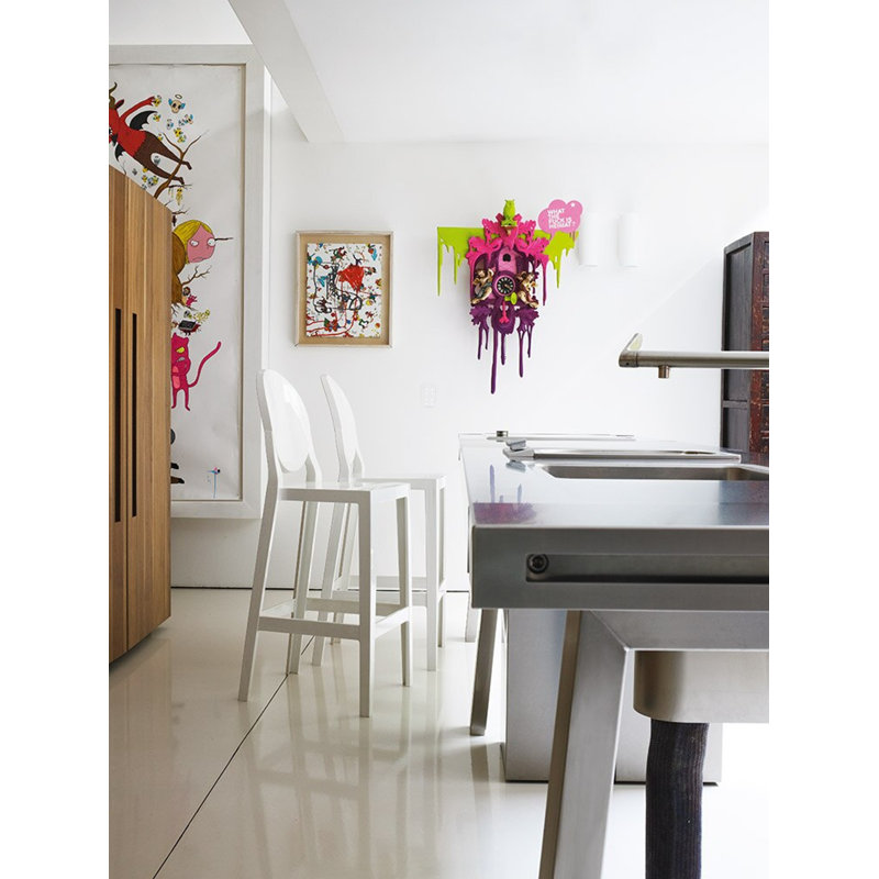 One More Tabouret, Blanc lustré, 75 cm