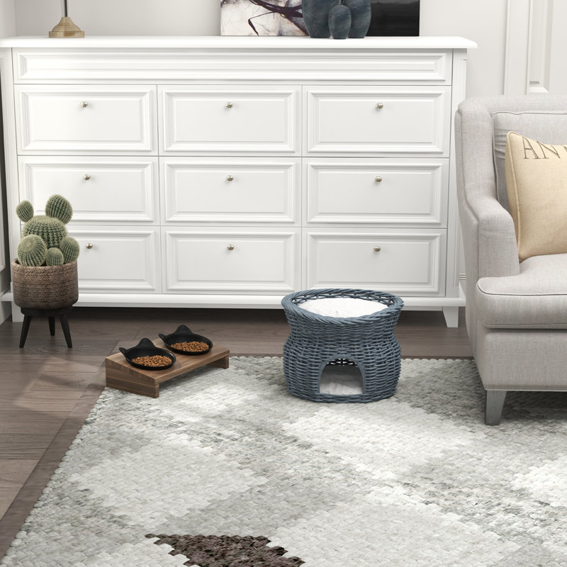 Velvet Elevated Pet Bed