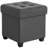 Cube Storage Ottoman(Dark Grey)